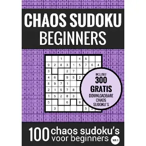 Afbeelding van Sudoku Makkelijk: CHAOS SUDOKU - nr. 1 - Puzzelboek met 100 Makkelijke Puzzels voor Volwassenen en Ouderen