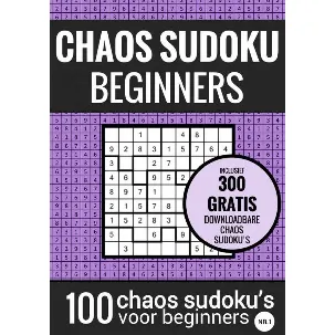 Afbeelding van Sudoku Makkelijk: CHAOS SUDOKU - nr. 1 - Puzzelboek met 100 Makkelijke Puzzels voor Volwassenen en Ouderen