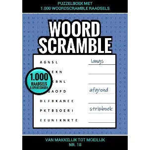 Afbeelding van Puzzelboek met 1.000 Woord Scramble Raadsels - nr. 18