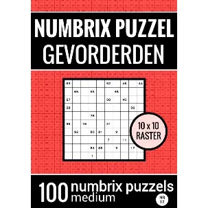 Afbeelding van Numbrix Puzzel Medium voor Gevorderden - Puzzelboek met 100 Numbrix Puzzels - NR.12