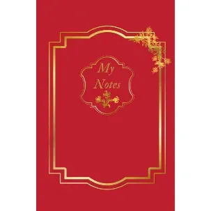 Afbeelding van Notitieboek - Cadeau voor man - Cadeau voor vrouw - hardcover - Notitieboekje - Schrijfblok - Notebook - Goude - rood- Luxe