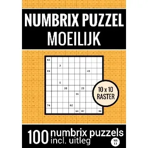 Afbeelding van Puzzelboek met 100 Numbrix Puzzels voor Ver Gevorderden - NR.13- Numbrix Puzzel Moeilijk