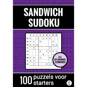 Afbeelding van Sandwich Sudoku - 100 Puzzels voor Starters - Inclusief Oplossingstechnieken - Nr. 48