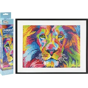 Afbeelding van Craft Sensations Kleurrijke Leeuw Diamond Painting | 30 X 40 CM | Diamond Painting volwassenen | Ronde steentjes