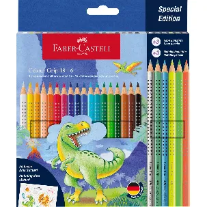 Afbeelding van Faber-Castell kleurpotloden - Grip Dino 18 colour grip + 6 metallic grip - FC-201546