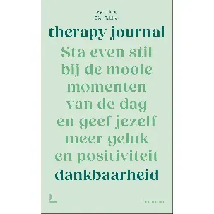 Afbeelding van Therapy journal: Dankbaarheid