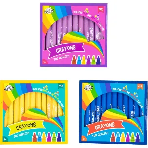 Afbeelding van Waskrijt - Waskrijtjes voor Kinderen - 72 stuks - Inclusief Neon en Metallic kleuren