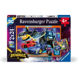 Afbeelding van Ravensburger puzzel Batwheels - Twee puzzels - 24 stukjes - kinderpuzzel