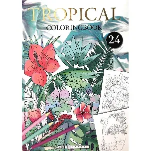 Afbeelding van Tropical Kleurboek voor Volwassenen| 24 Nieuwe Kleurplaat Designs | Kleurboek voor volwassen | Kleurpotloden | Stiften voor volwassen | Zeewereld kleurboek | Colouringbook