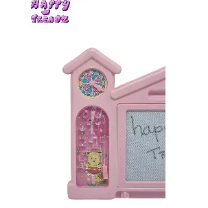 Afbeelding van Happy Trendz® Magisch shrijfbord - Kleur Roze - Game klok - Clock - Spel spelen - Magische schrijfbord - Huis model - Roze Kleur - Magisch schrijven - Super Cadeau