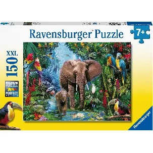 Afbeelding van Ravensburger puzzel Olifanten in de jungle - Legpuzzel - 150XXL stukjes