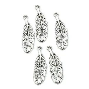 Afbeelding van 12419-1912 Metal Charms. Feathers. Platinum