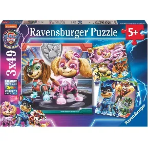 Afbeelding van Ravensburger puzzel Paw Patrol: The Mighty Movie - Legpuzzel - 3x49 stukjes