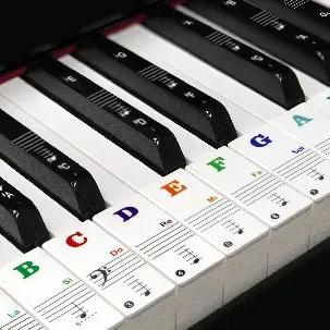 Afbeelding van BOTC Piano stickers - Piano/Keyboard Stickers - Eenvoudig Muzieknoten Leren - 32/37/49/54/61/88 toetsen - Voor Witte en zwarte toetsen