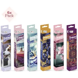 Afbeelding van Craft Sensations® Multipack 6x Diamond Painting Pakket | Formaat 30 x 30 cm | ronde steentjes