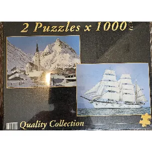 Afbeelding van 2 puzzels x 1000 Quality Collection - Sacre Coeur Parijs & Tower Bridge Londen