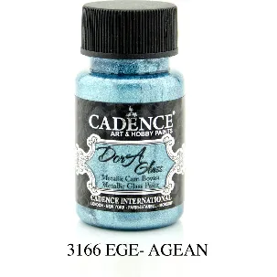 Afbeelding van Cadence Dora Glas & Porselein verf Metallic Aegean 01 013 3166 0050 50 ml