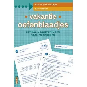 Afbeelding van Vakantie oefenblaadjes naar groep 8