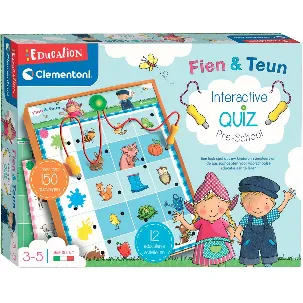 Afbeelding van Clementoni Education - Fien en Teun Interactieve Quiz - Educatief en Interactief Speelgoed - Het Leerzame Cadeautje - 3-5 jaar