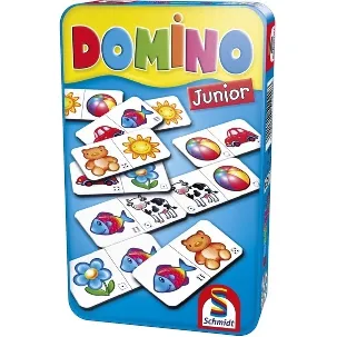 Afbeelding van Domino Junior In Tin Box Pocketeditie - Reisspel