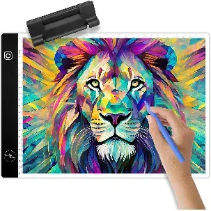 Afbeelding van Crafts&Co Lightpad A4 Diamond Painting - Tekenbord Kinderen - Lichtpad - Lichtplaat - LED - Zwart