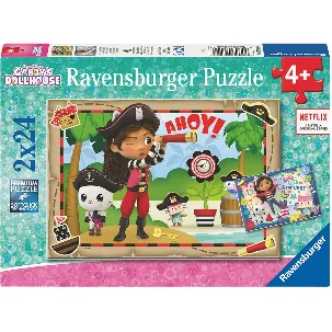 Afbeelding van Ravensburger puzzel Gabby's Dollhouse - Legpuzzel - 2x24 stukjes