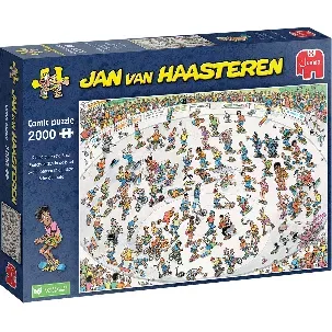 Afbeelding van Jan van Haasteren - Skateboarden in de bowl - 2000 stukjes puzzel - Legpuzzel