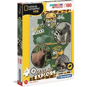 Afbeelding van Clementoni Supercolor Puzzel - DARE TO EXPLORE - National Geographic Kids - 180 Stukjes