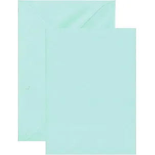 Afbeelding van 20 Gevouwen kaarten met Enveloppen - Babyblauw - 220 grams papier - A6 / C6 - 148x105mm / 162x114mm