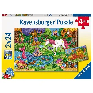 Afbeelding van Ravensburger puzzel Magisch bos - Twee puzzels - 24 stukjes - kinderpuzzel