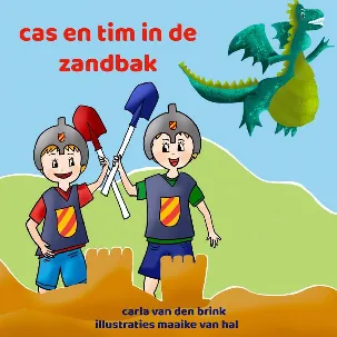 Afbeelding van cas en tim in de zandbak