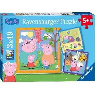 Afbeelding van Ravensburger puzzel Peppa Pig - Legpuzzel - 3x49 stukjes