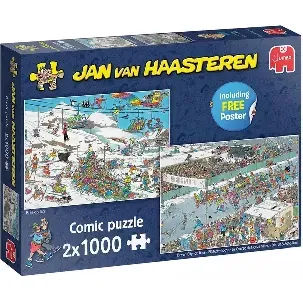 Afbeelding van Jan van Haasteren – Break a Leg en Eleven City Tour Puzzel 2x 1000 Stukjes