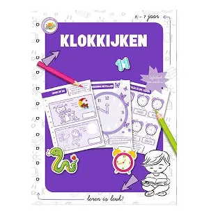 Afbeelding van Toy Universe Educatief Boek Klokkijken Junior Paars