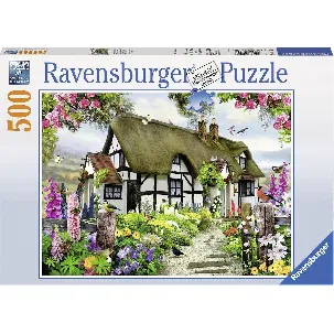 Afbeelding van Ravensburger puzzel Idyllische cottage - Legpuzzel - 500 stukjes