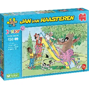 Afbeelding van Jan van Haasteren Junior - De Gladde Glijbaan (150 Stukjes)