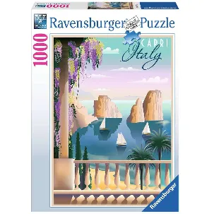 Afbeelding van Ravensburger puzzel Postcard from Capri, Italy - Legpuzzel - 1000 stukjes