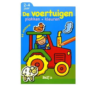 Afbeelding van Plakken en kleuren 1 - De voertuigen 2-4 jaar