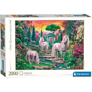 Afbeelding van Clementoni - Puzzel 2000 Stukjes High Quality Collection Classical Garden Unicorns, Puzzel Voor Volwassenen en Kinderen, 14-99 jaar, 32575