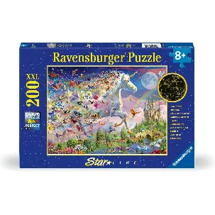 Afbeelding van Ravensburger puzzel Fantasy Unicorn Star Line - legpuzzel - 200 stukjes