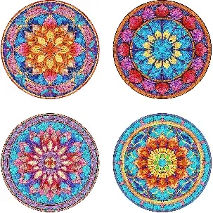 Afbeelding van Adorzy Diamond Painting Placemats – 4 Placemats - Diamond Painting Volwassenen – Diamond Painting Volledig Pakket