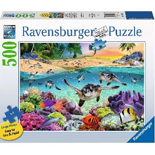 Afbeelding van Ravensburger puzzel Baby zeeschildpadden - Legpuzzel - 500 Large Format stukjes