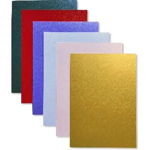 Afbeelding van 30 vel metallic gekleurd papier - A4 formaat - 21x29,7cm - Cardstock - 250 grams - metallic karton