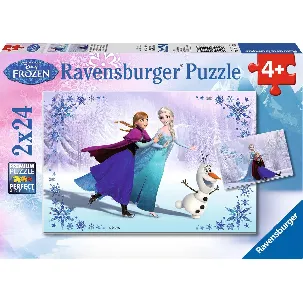 Afbeelding van Ravensburger Disney Frozen: Zussen voor altijd - 2x24 stukjes - kinderpuzzel