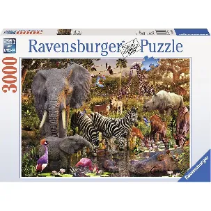 Afbeelding van Ravensburger puzzel Afrikaanse dierenwereld - Legpuzzel - 3000 stukjes