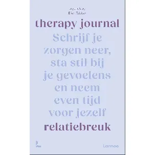 Afbeelding van Therapy journal: Relatiebreuk