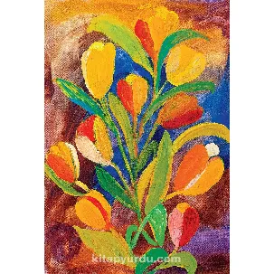 Afbeelding van Tulpen Schilderij | Houten Puzzel | 1000 Stukjes | King of Puzzle | 44 x 59 cm