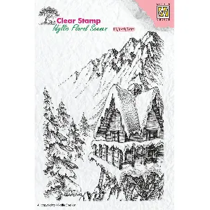 Afbeelding van Nellie Snellen Idyllic Floral Scenes Clear Stempel Winter Scene-2