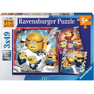 Afbeelding van Ravensburger puzzel Despicable Me 4 - Drie puzzels - 49 stukjes - kinderpuzzel