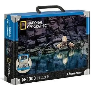 Afbeelding van National Geographic Puzzel - IJsberen op een rots - 1000 Stukjes